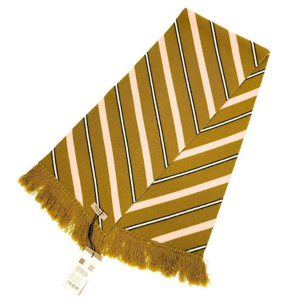 BURBERRY Striped Scarf 4500495450 40753551 - Wool Cashmere Yellow Unisex Check